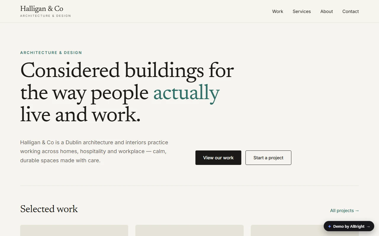 Halligan & Co — Brand & portfolio